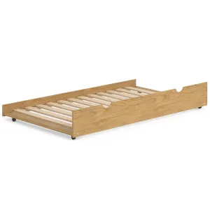 Wood Trundle Twin Bed - Natural